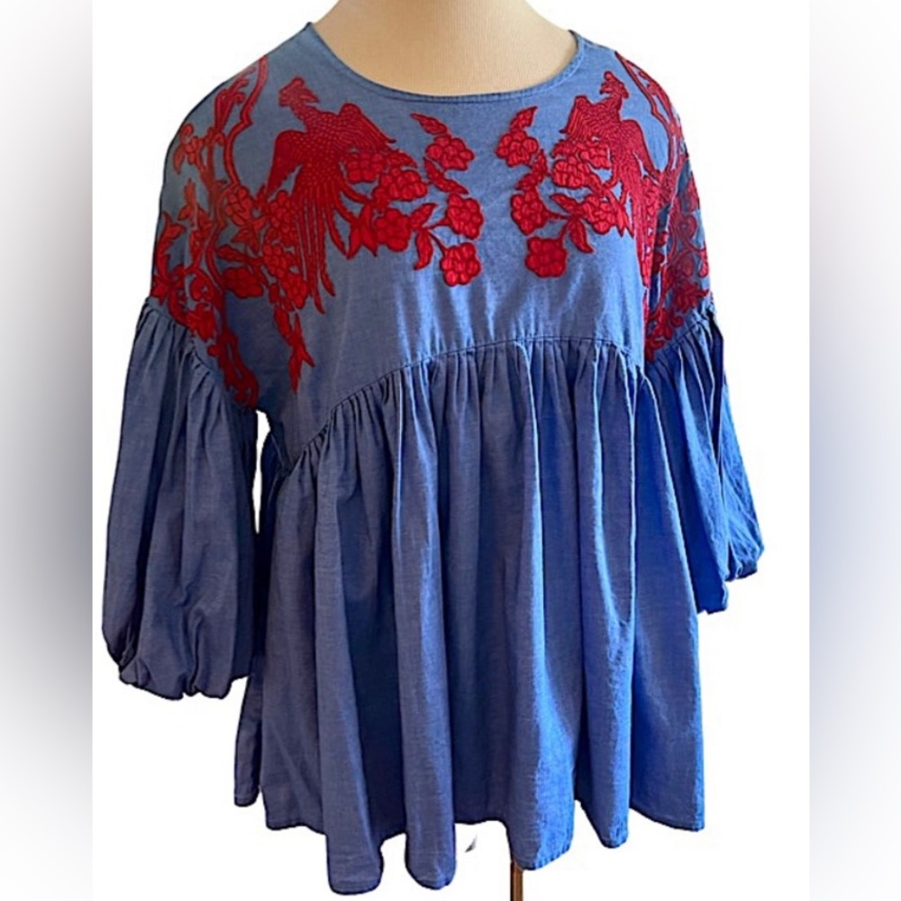 NWT Embroidered blouse Anthropologie - Picture 6 of 6